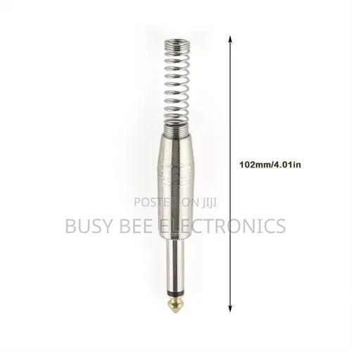 1/4Inch or 6.35 Mm Straight Spring Audio Male Mono Plugs