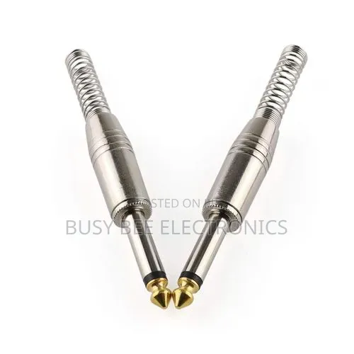 1/4Inch or 6.35 Mm Straight Spring Audio Male Mono Plugs