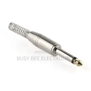 1/4Inch or 6.35 Mm Straight Spring Audio Male Mono Plugs