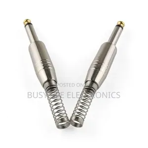 1/4Inch or 6.35 Mm Straight Spring Audio Male Mono Plugs