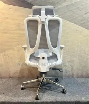 Office Chairs; Gray and White Ergonomic Orthopedic Office Chair