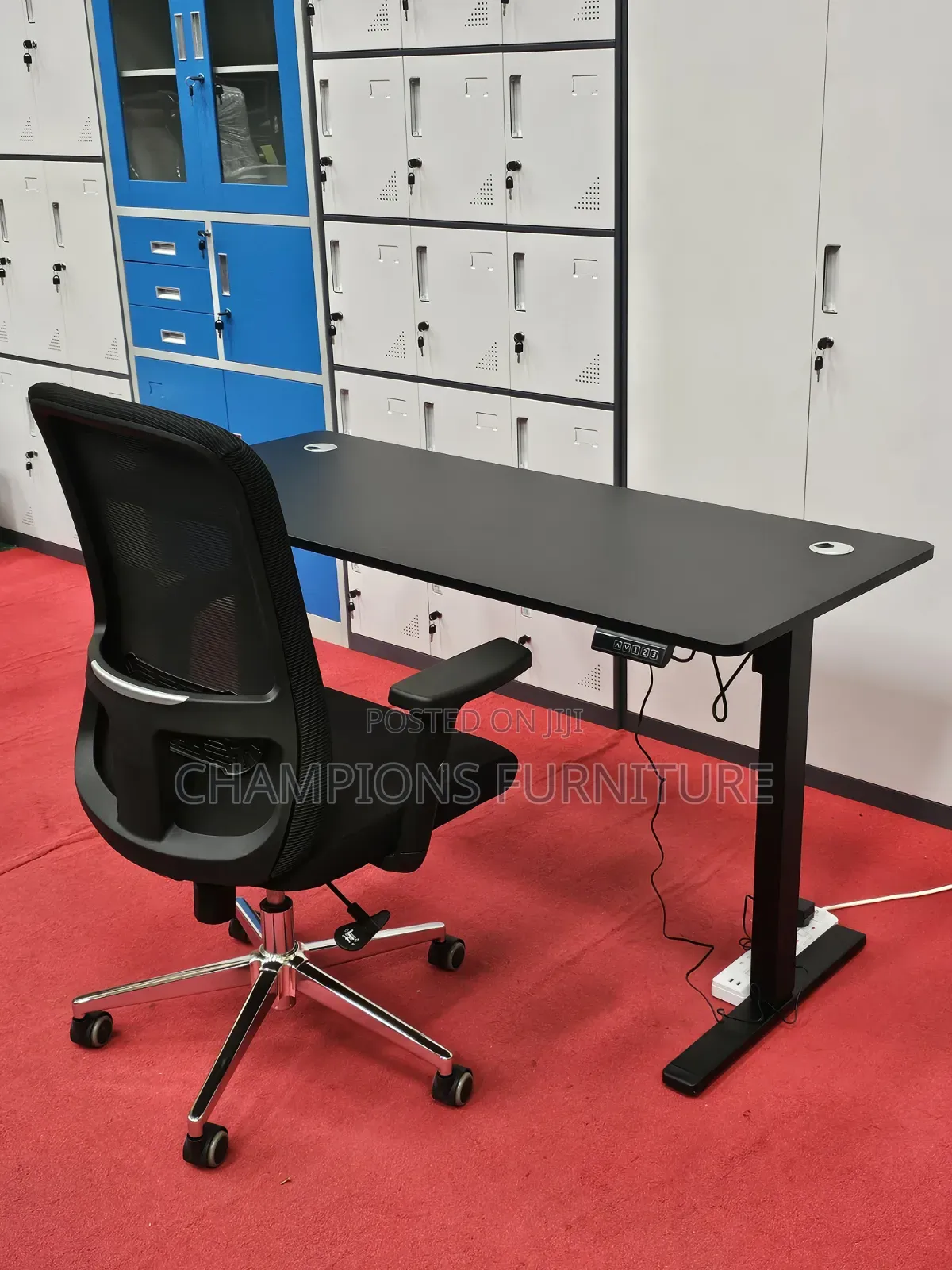 1.4M Black Electric Standing Desk