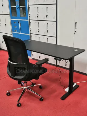 1.4M Black Electric Standing Desk