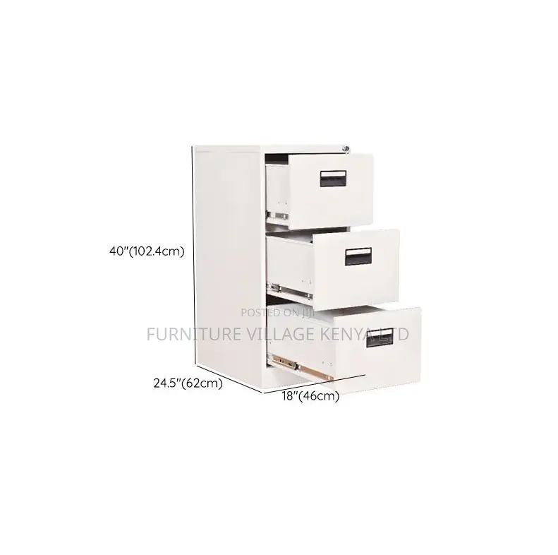 Office Cabinet; 3 Drawer Lockable Storage Unit