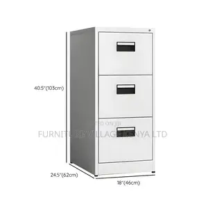 Office Cabinet; 3 Drawer Lockable Storage Unit