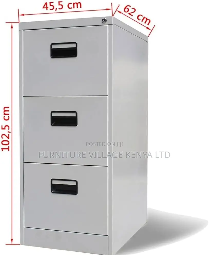 Office Cabinet; 3 Drawer Lockable Storage Unit