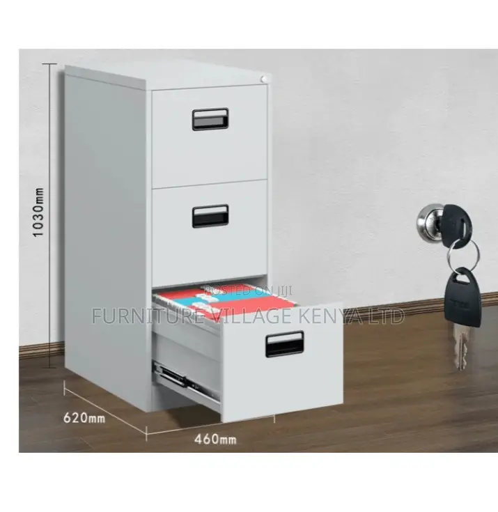 Office Cabinet; 3 Drawer Lockable Storage Unit