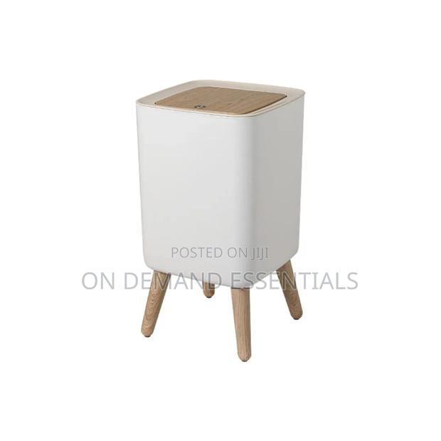 Nordic Rectangular Trash Bin Bathroom Storage Bucket With Lid - thumbnail 2