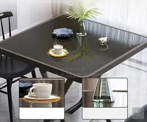 Home Tables; Portable Black Foldable Dining Table