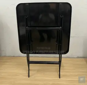 Home Tables; Portable Black Foldable Dining Table
