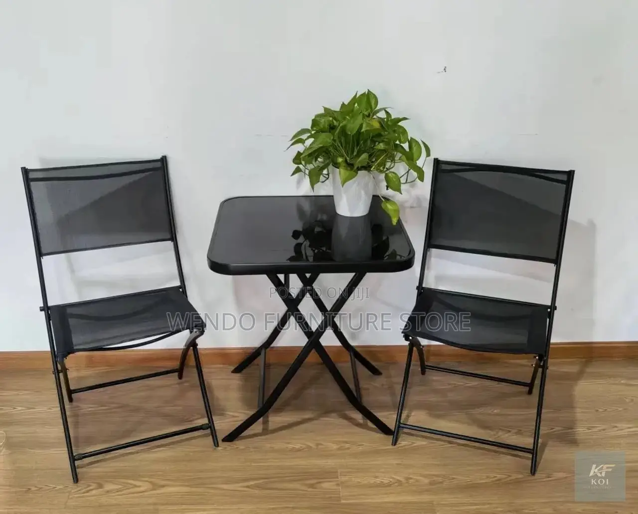 Home Tables; Portable Black Foldable Dining Table