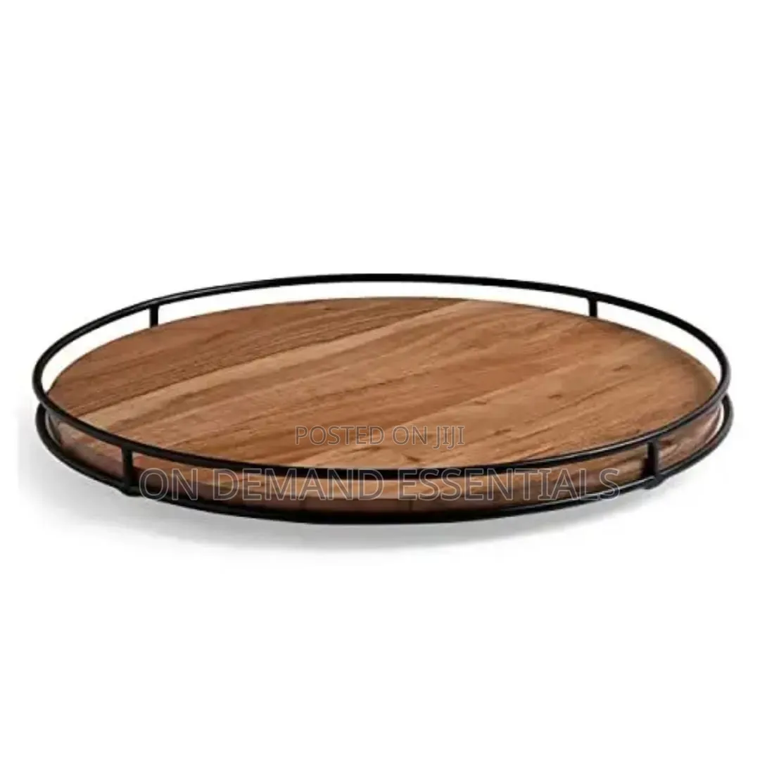 BIG BIG TRAY Acacia Wood Tray With Steel Side