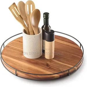 BIG BIG TRAY Acacia Wood Tray With Steel Side