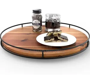BIG BIG TRAY Acacia Wood Tray With Steel Side