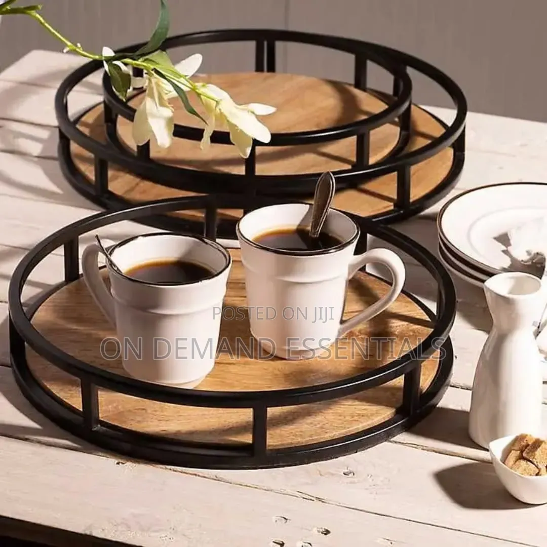 BIG BIG TRAY Acacia Wood Tray With Steel Side