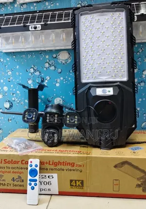 2 in 1 450W Solar Streetlight With Ai Triple Lens Camera