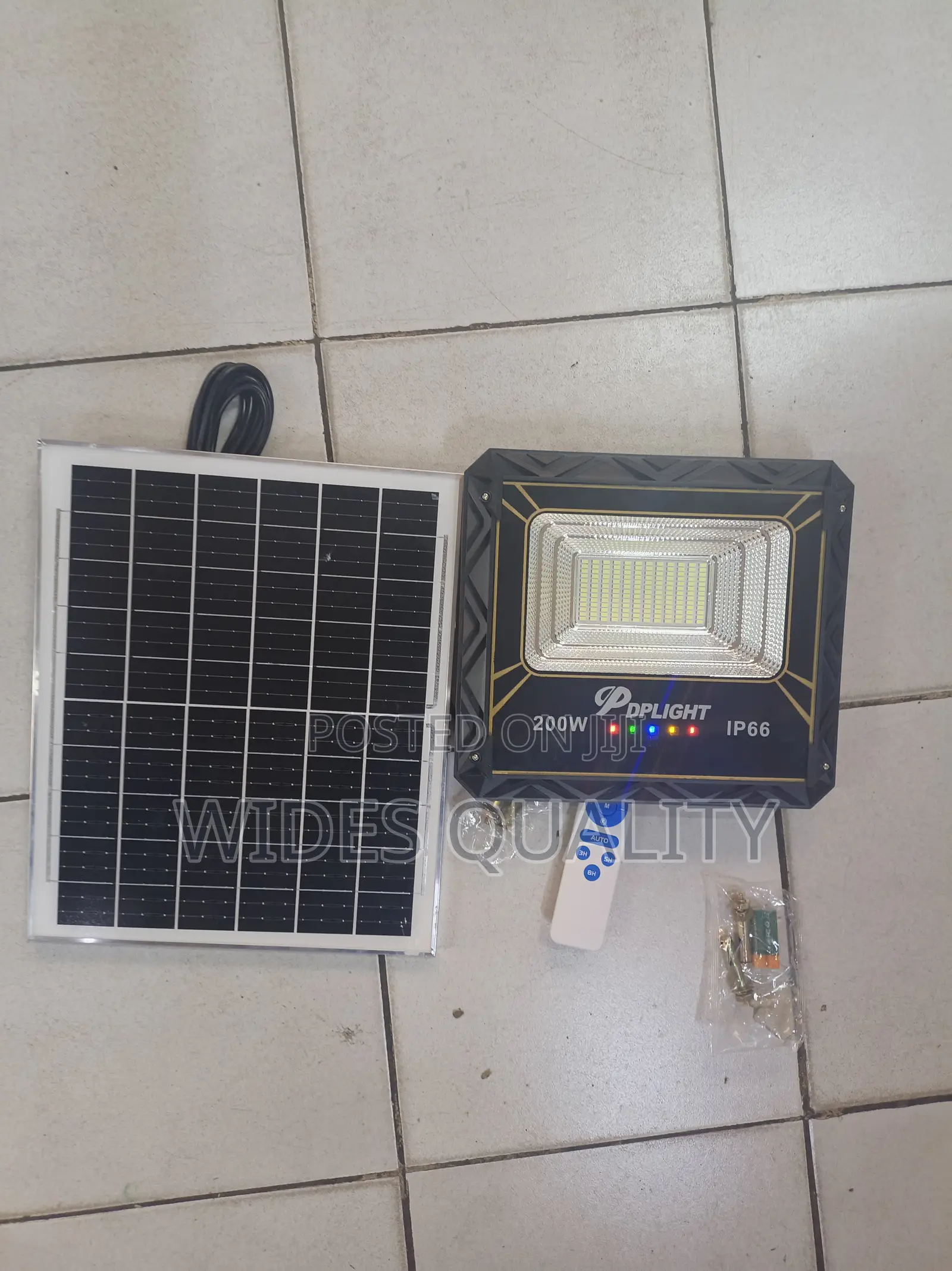 High-Power 200W Solar-Powered Outdoor LED Floodlight.