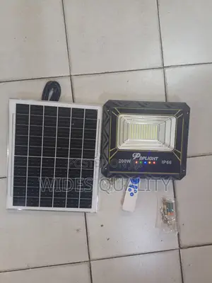 High-Power 200W Solar-Powered Outdoor LED Floodlight.