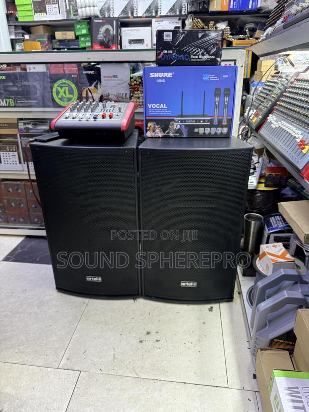 Church Starta Pack of Two Speaker a Mixer and a Microphone - main view