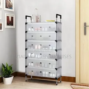 Colour White Dustproof 7layer Shoerack. Affordable