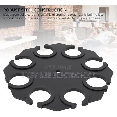 Multi Microphone Holder Holds Up to 8 Mics