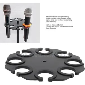 Multi Microphone Holder Holds Up to 8 Mics