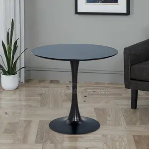 Home Furniture: Round Tulip Black Dining Table
