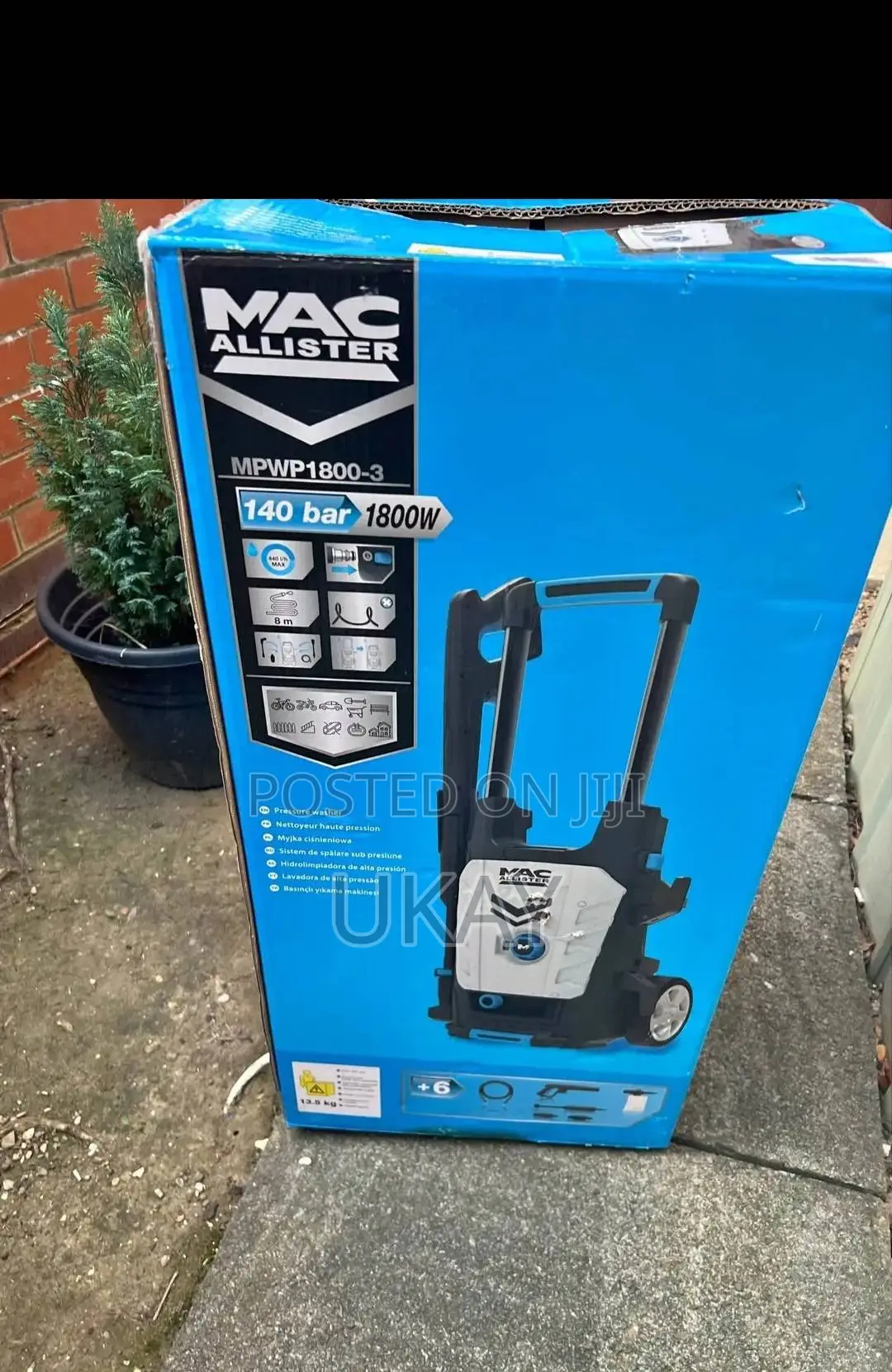 Mac Allister Electric Pressure Washer 1800w.