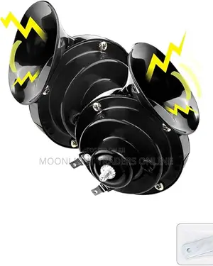 Black 12V Universal Car Horn (169DL)