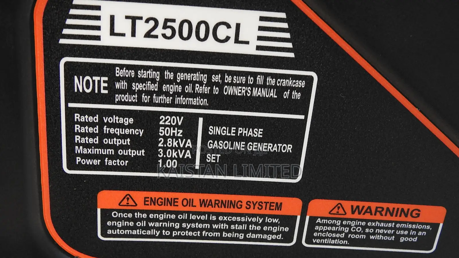 AICO 2.8 KVA Petrol Generator (LT2500CLE) – Easy Pull Start System
