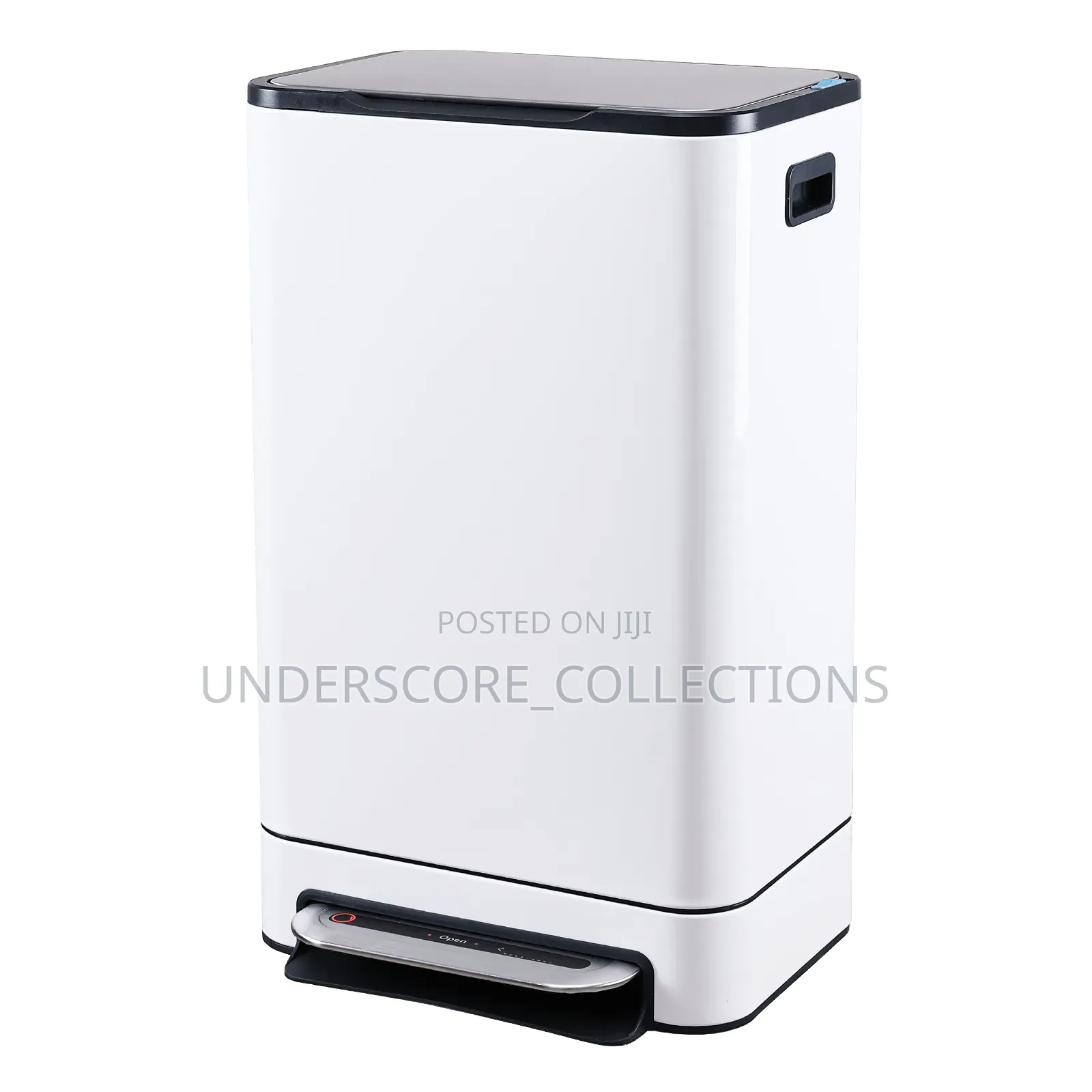 Modern Rectangular Stainless Steel and ABS Pedal Dustbin
