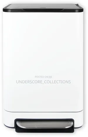 Modern Rectangular Stainless Steel and ABS Pedal Dustbin