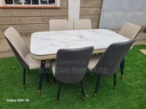 Dining Table; 6 Seater Marble Dining Table