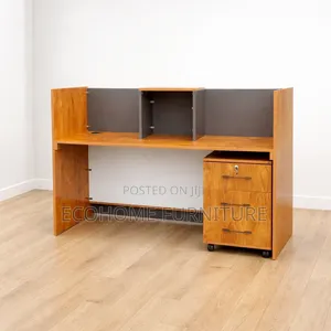 Modern Executive Office Desk With 3-Drawer Mobile Pedestal Privacy