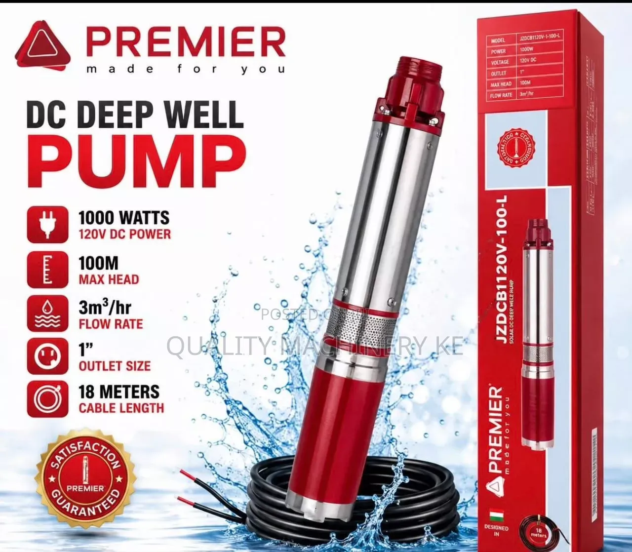 Low Power Consumption DC Deep Well Pump Premier