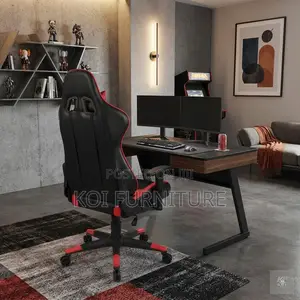 Office Chairs; Red Black Design Adjustable Leather Gaming Seats