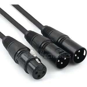 1 Female to 2 Male XLR Y Splitter Micrphone Cable 5ft (1.5M),