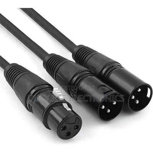 1 Female to 2 Male XLR Y Splitter Micrphone Cable 5ft (1.5M),