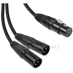 1 Female to 2 Male XLR Y Splitter Micrphone Cable 5ft (1.5M),