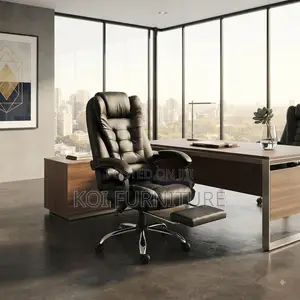 Office Chairs; Butterfly Executive Leather Office Chair With Footrest