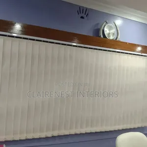 Cream and Green Vertical Blinds Where Style Meets Functionality.