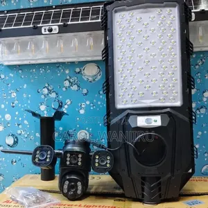 2 in 1 450W Solar Streetlight With Ai Triple Lens Camera