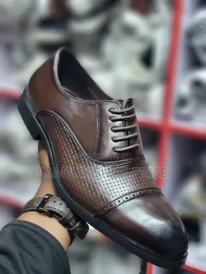 Cap-Toe Oxford/Derby Shoes/Brown Leather Shoes