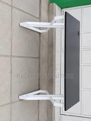 Office Desk- Computer Desk With White Metal Legs