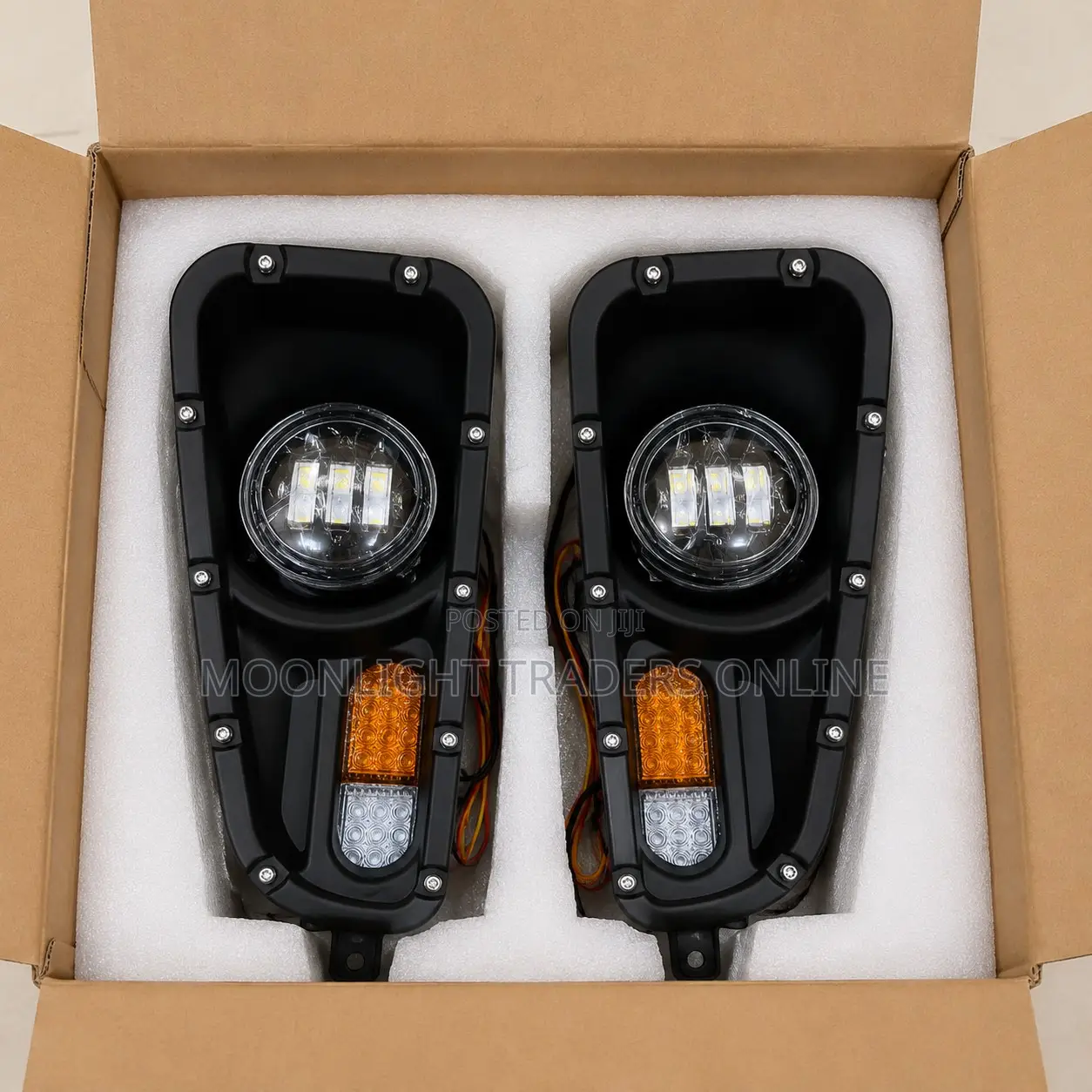 Bull Bar Fog Lights With Cover- Set