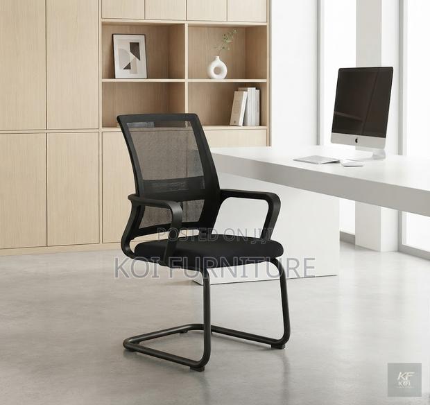 Office Chairs; Mesh Sled Based Boadroom Visitors Office Chairs - thumbnail 2