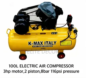 K-Max ITALY 100L 3HP Electric Air Compressor – Double Piston,