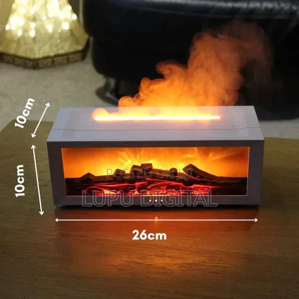 26x10x10cm Flame Fireplace Aroma Diffuser Humidifier 26cm