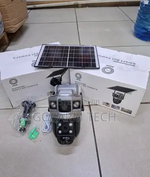 V380 Pro WiFi Dual Lens Solar Security Camera With 2way Audio