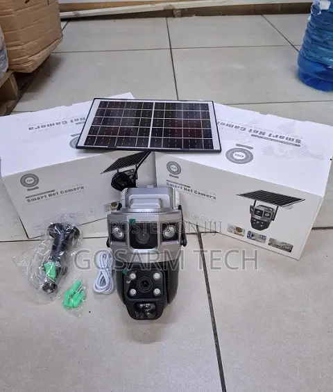 V380 Pro WiFi Dual Lens Solar Security Camera With 2way Audio